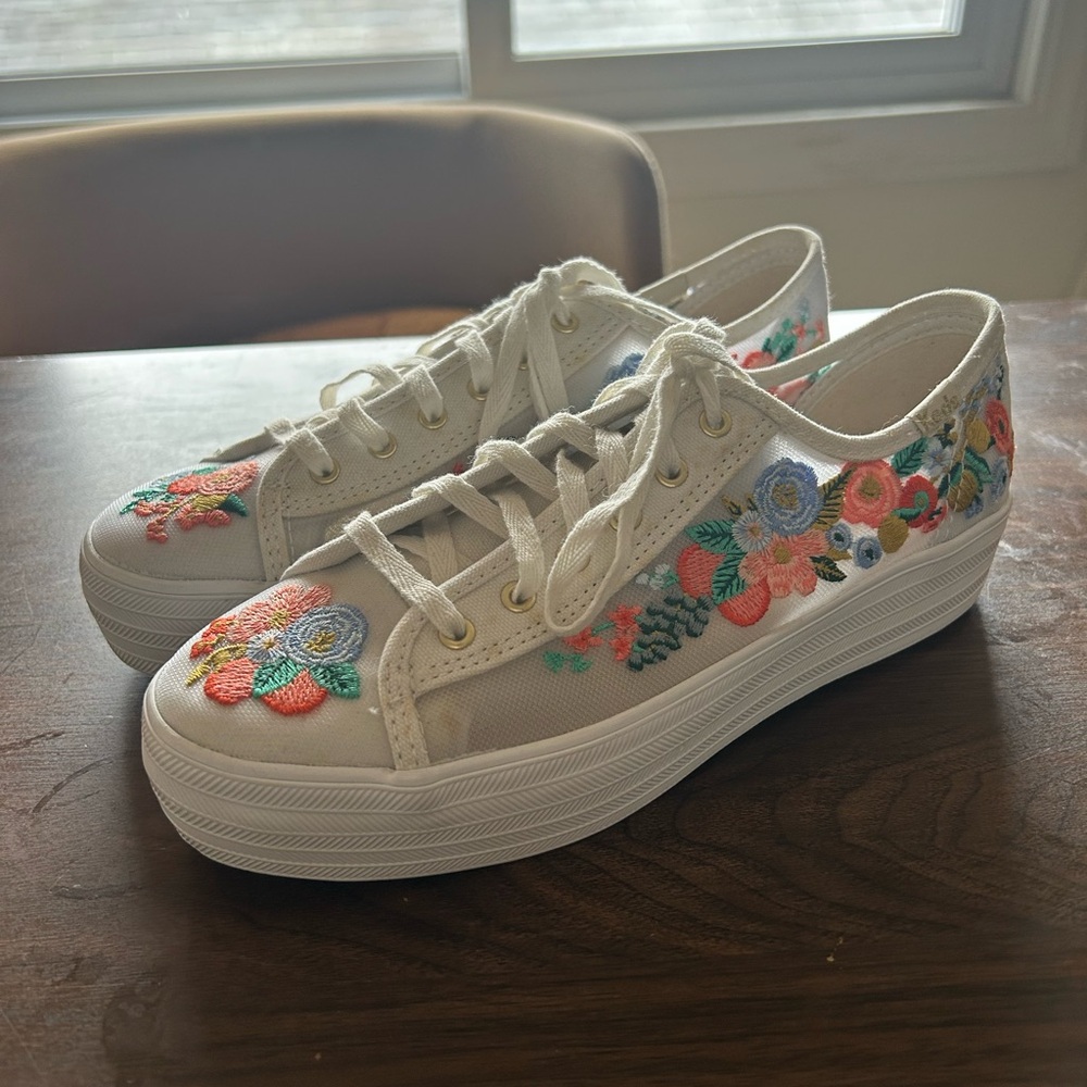 Rifle Paper Co x Keds Floral Embroidered Women's Sneakers